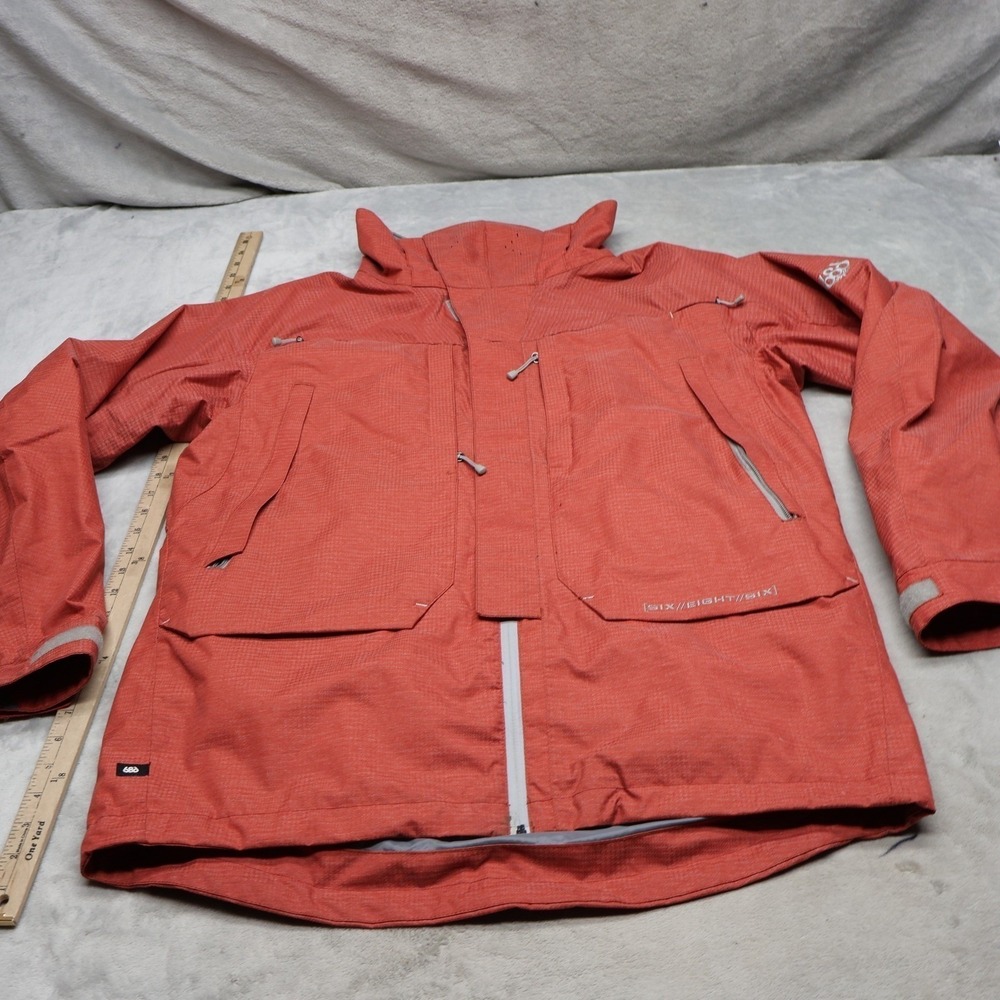 686 Jacket Mens XL Peach Waterproof Recco Expedition Winter Warm Ski Insulated